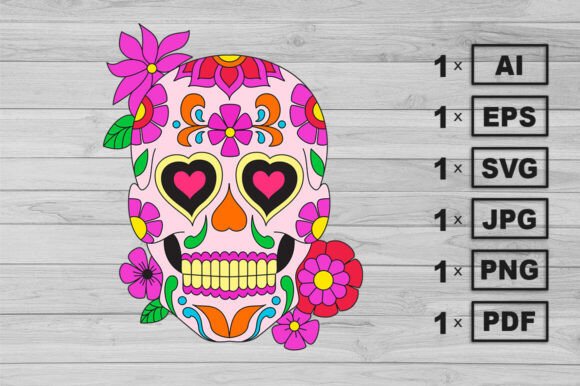 Download Sugar Skull Vector Artwork Mexican Style - Style Collection