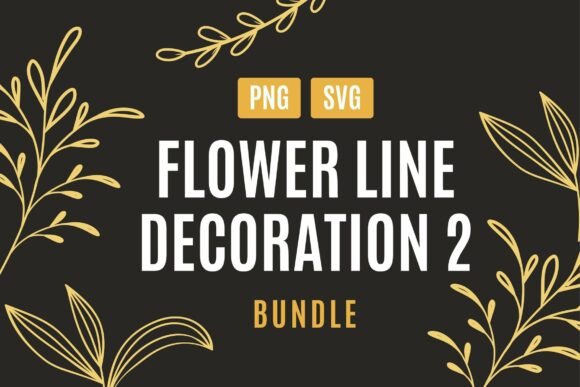 Download Floral Line Decoration Set 02 - Decoration Collection