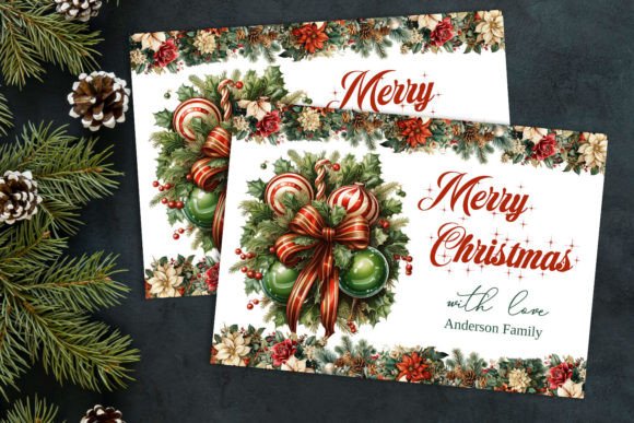 Download Retro Christmas Decoration Greeting Card - Decoration Collection