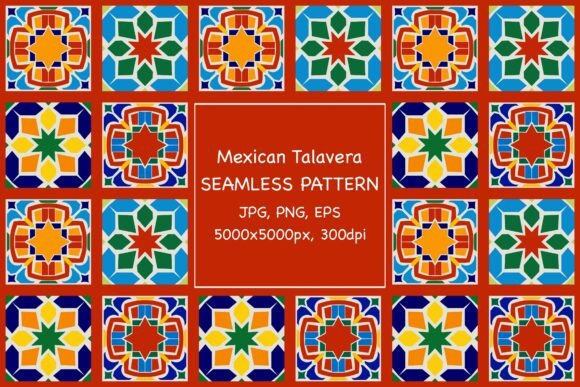 Download Mexican Talavera Seamles Pattern EPS PNG - Pattern Collection