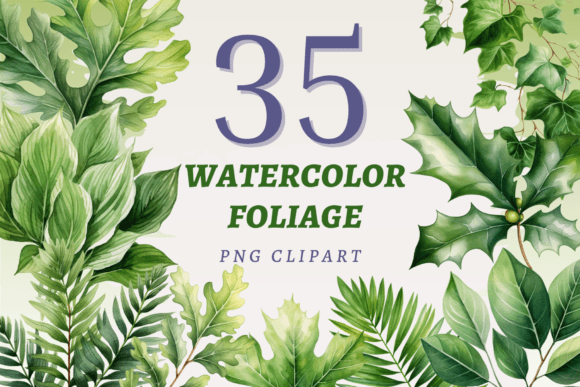 Download Watercolor Foliage PNG Bundle - Foliage Collection