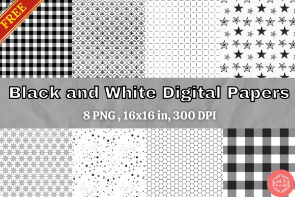 Download FREE Black and White Patterns Pack - Pattern Collection