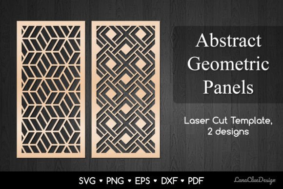Download 2 Wall Art Panels with Geometric Pattern - Pattern Collection