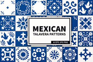 Download Mexican Talavera Tiles Patterns Set - Pattern Collection