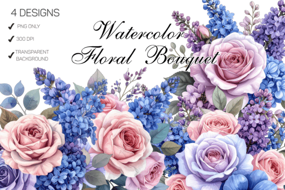 Download Watercolor Floral Bouquet Wedding - Bouquet Collection