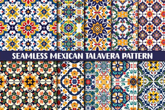 Download Seamless Mexican Talavera Pattern - Pattern Collection