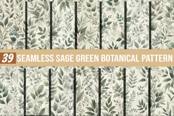 Download Sage Green Botanical Pattern - Pattern Collection