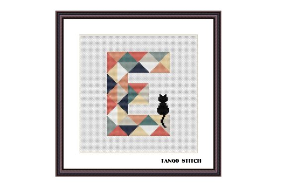 Download Letter E Typography Cross Stitch Pattern - Pattern Collection