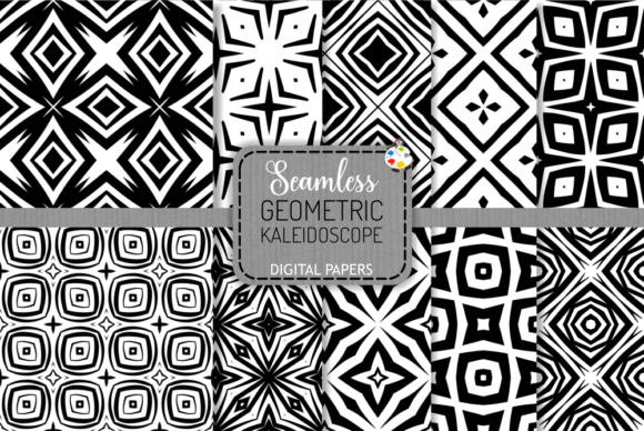 Download Seamless Geometric Kaleidoscope Patterns - Pattern Collection