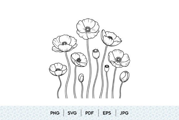 Download Poppy Flower Bouquet SVG - Bouquet Collection