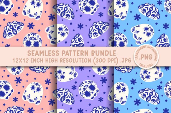 Download Dia De Muertos Talavera Seamless Pattern - Pattern Collection