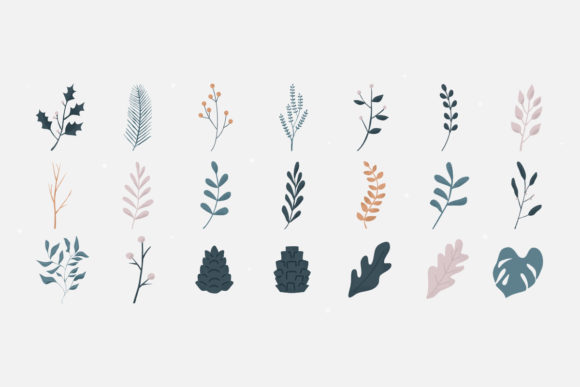Download Winter Floral Decorative Foliage Flowers - Foliage Collection