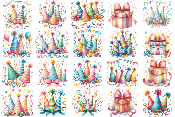 Download PartyJoy Watercolor Celebration Bundle - Celebration Collection