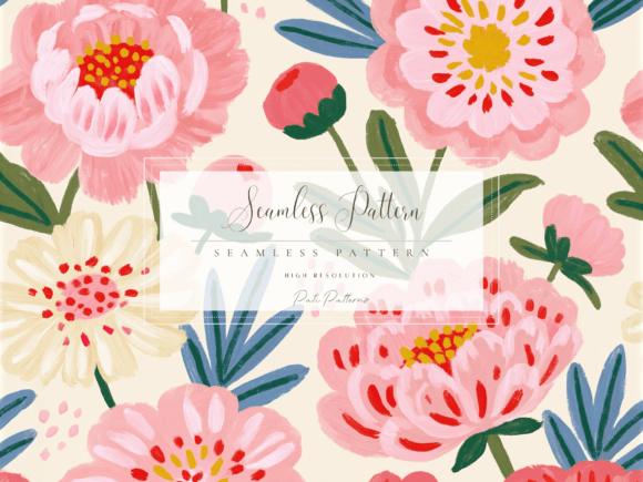Download Blush Peony Seamless Floral Pattern PNG - Pattern Collection
