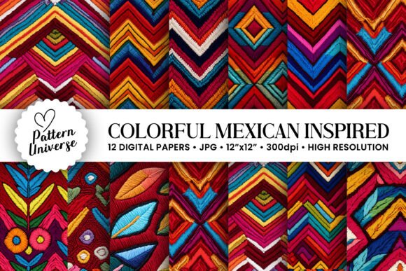 Download Colorful Mexican Inspired Pattern - Pattern Collection