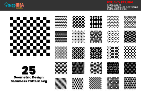 Download 25 Seamless Patterns Geometric SvgBundle - Pattern Collection