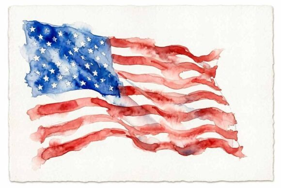 Download Watercolor USA Flag Day Celebration - Celebration Collection
